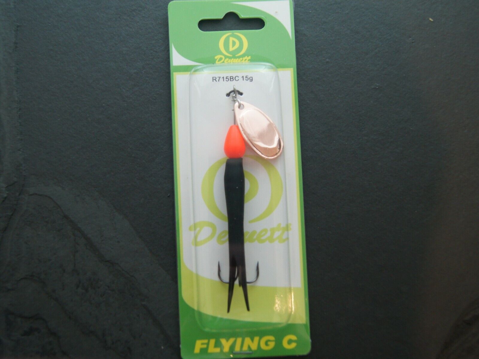 Dennett Flying C Spinner Lure for Salmon and Trout with VMC treble hoo –  TheDowntimeFisherman